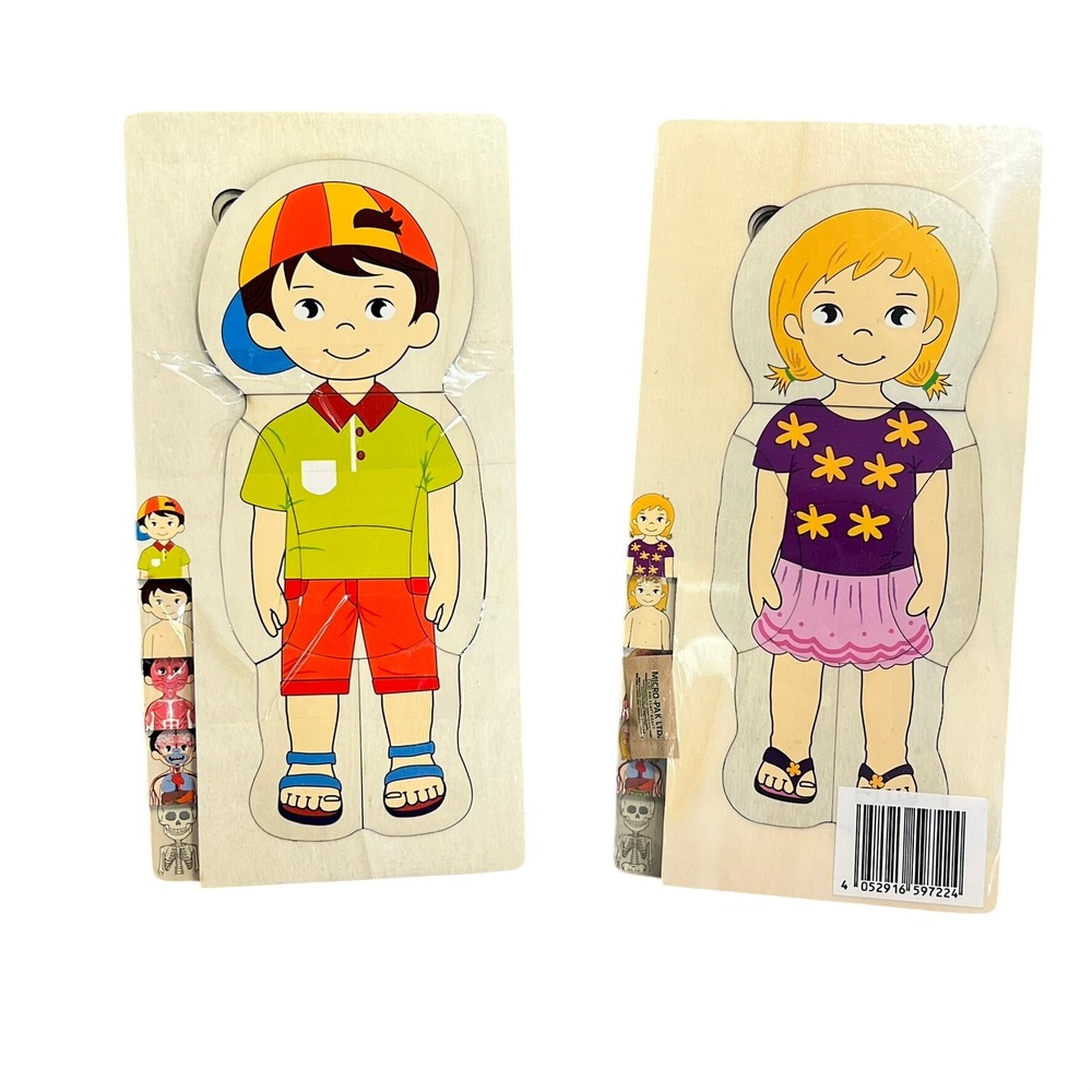 2 Playtive Wooden Body Puzzle 29 Pieces Human Anatomy Montessori Toy HG06947